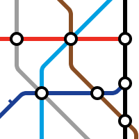 Icon showing part of the Tube map